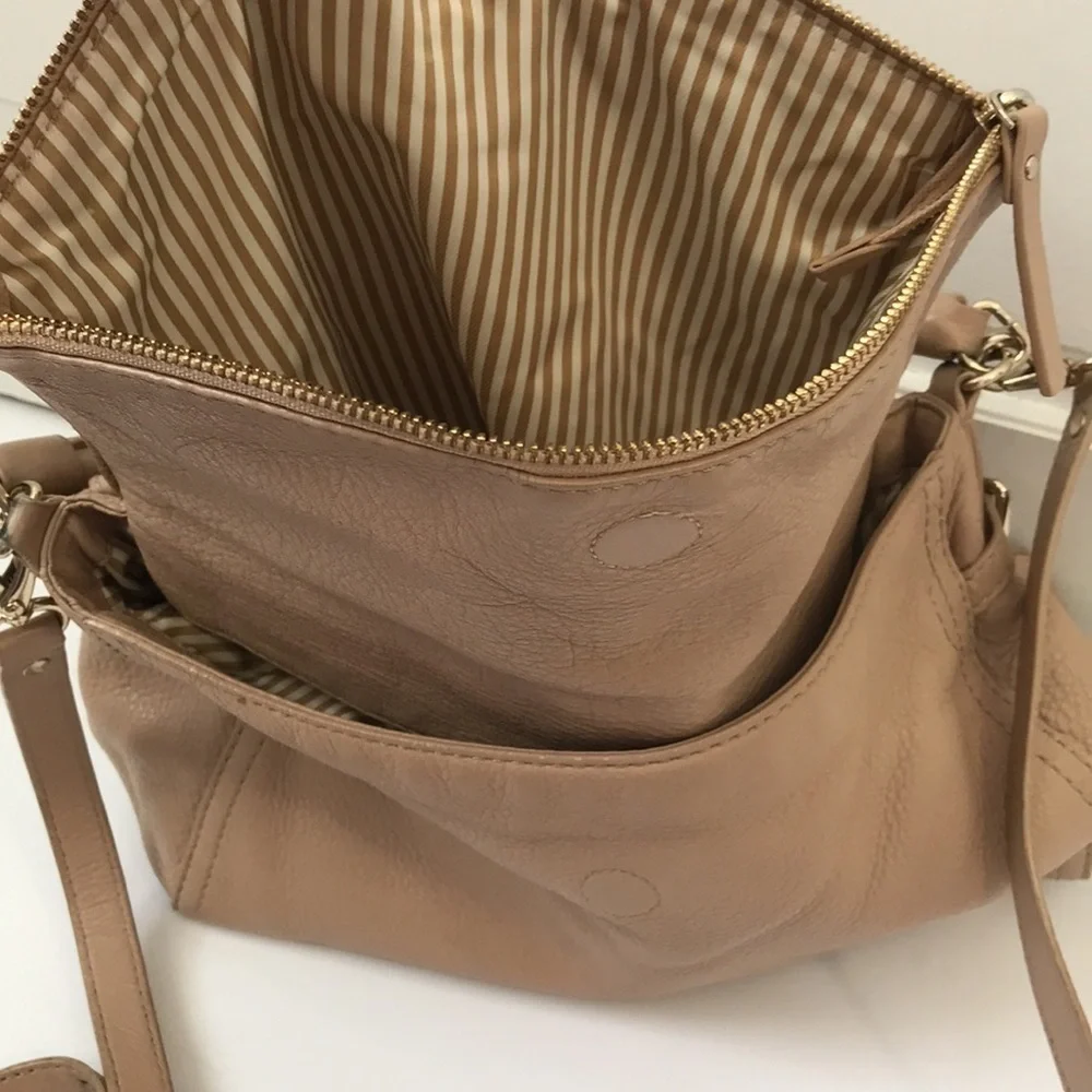KATE SPADE Cobble Stone Little Minka Cream Shoulder Bag